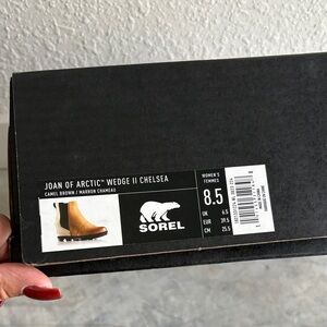 Sorel Camel Brown Wedge Chelsea Boots